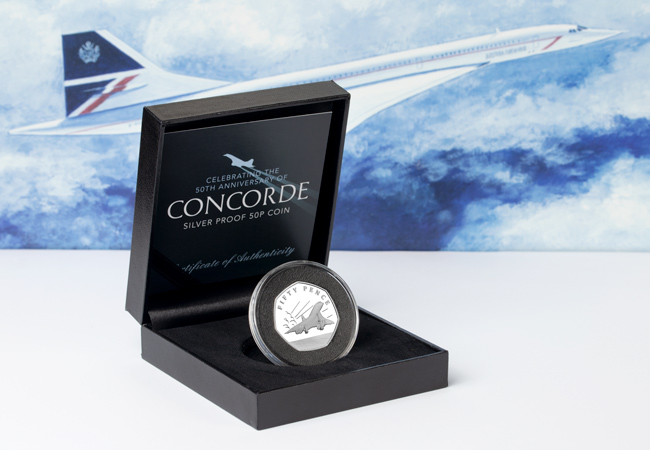 The 50th Anniversary of Concorde 50p Coin
