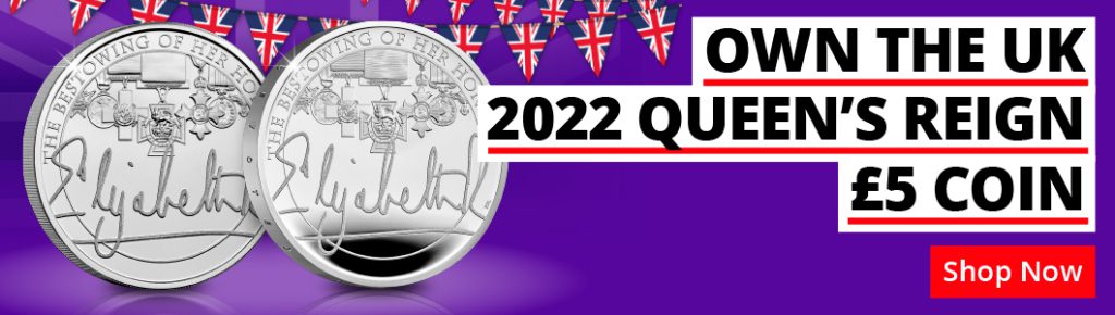 Own the UK 2022 Queen's Reign £5 Coin Shop Now