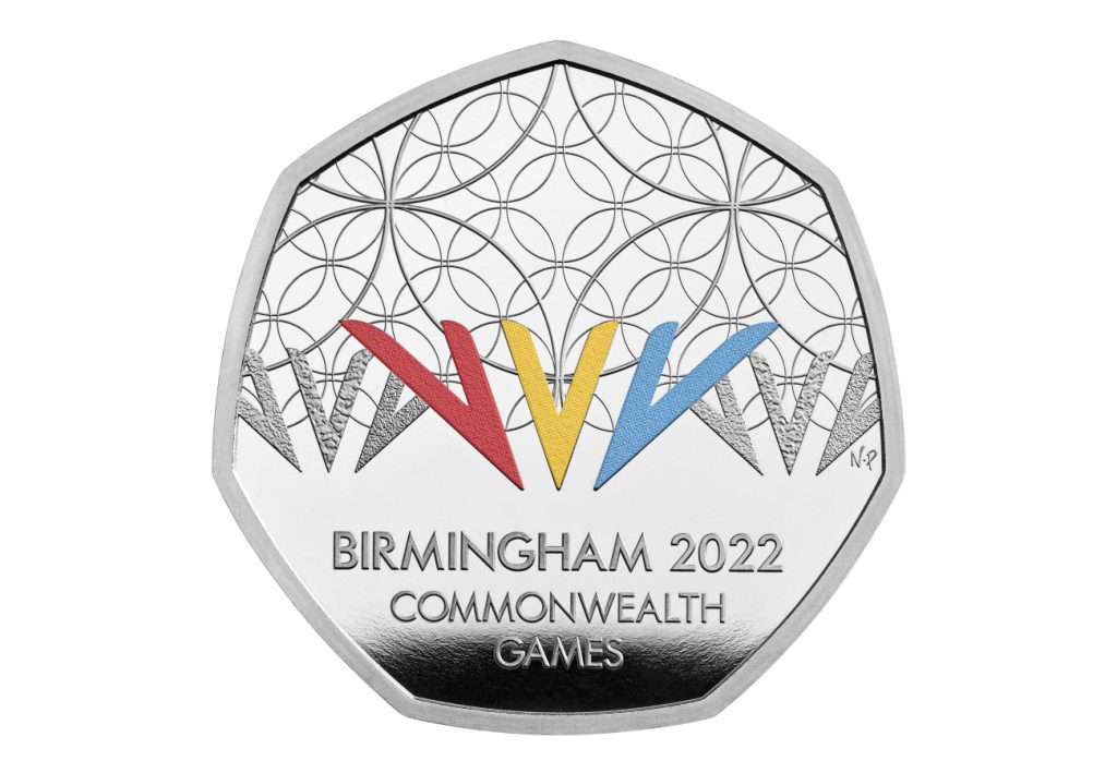 The 2022 UK Birmingham Commonwealth Games Silver Proof 50p Reverse