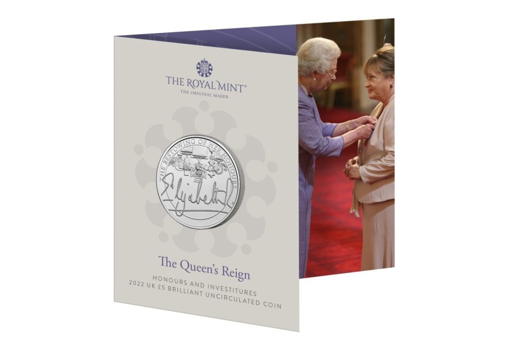 2022 Queen’s Reign: Honours and Investitures £5 Brilliant Uncirculated Coin
